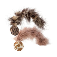 Hunter – Cat Toy Ball With Feather Tail & Catnip 2pcs