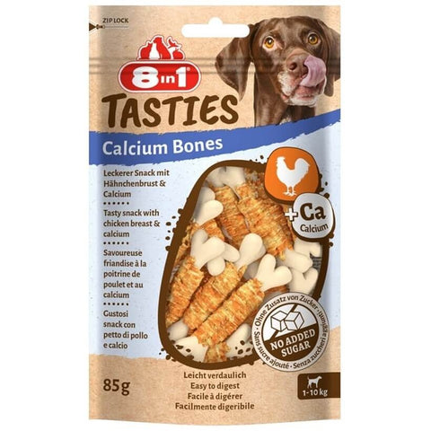 8in1 - Dog Snack Tasties Calcium Bones 85g