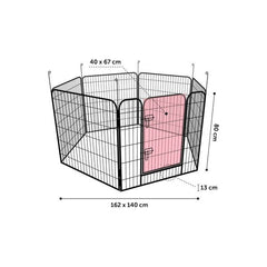 Flamingo - Wire Zecta Hexagonal Puppy Pen