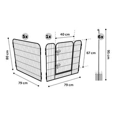 Flamingo - Wire Zecta Hexagonal Puppy Pen