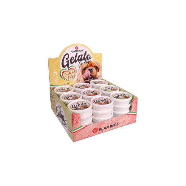 Flamingo - Dog Snack Gelato Ice Cream Strawberry/Apple/Vanilla 40gr