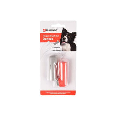 Flamingo - Finger Toothbrush Set Dentes