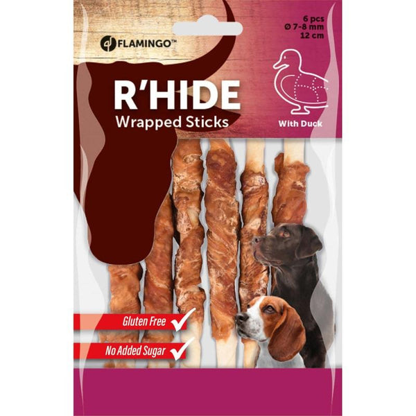 Flamingo - Dog Snack R'hide Stick with Duck