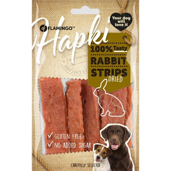 Flamingo - Dog Snack Hapki Rabbit Strips 85g