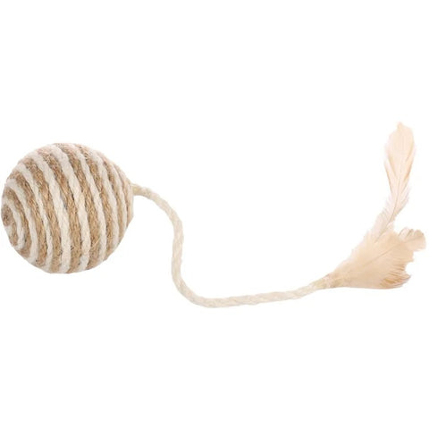 Flamingo - Cat Toy Ball with Feather & Rattle Frits