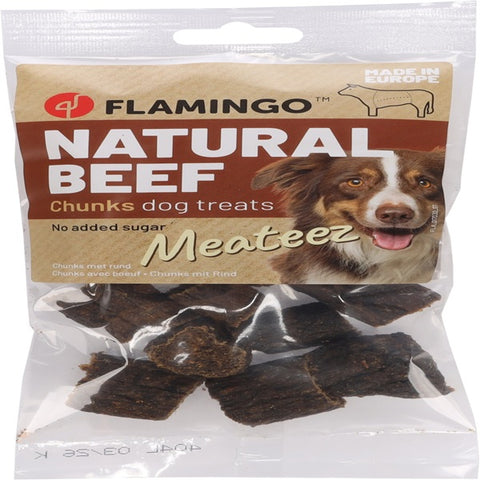 Flamingo - Dog Snack Meateez Chunk with Beef 100g