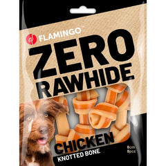 Flamingo - Dog Snack Zero R'hide Knotted Bone with Chicken