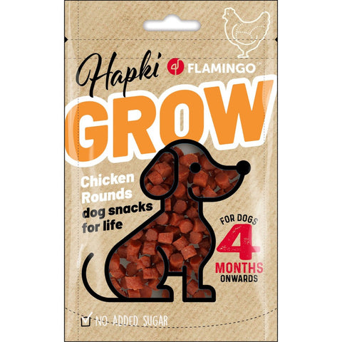 Flamingo - Dog Snack Hapki Grow Rounds with Chicken 85g