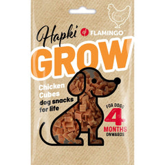 Flamingo - Dog Snack Hapki Grow Small Cubes with chicken 85g