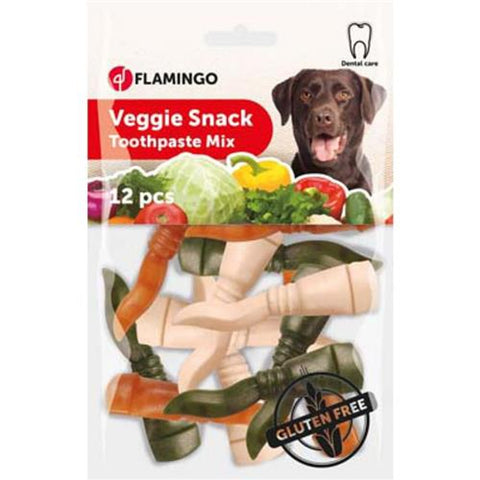 Flamingo - Dog Snack Veggie Toothpaste Mix 12pcs