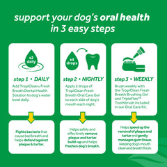 TropiClean - Oral Care Gel for Dogs Fresh Breath Peanut Butter