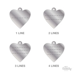 My Family – Basic Heart ID Tag Anodized Aluminium