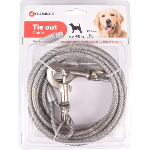 Flamingo - Tie Out Cable White