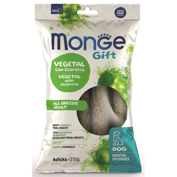 Monge Gift - Dog Dental Sponges Vegetal with Chlorella and Peppermint