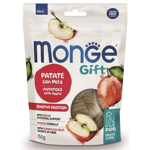 Monge Gift - Dog Fruit Chips Sensitive Digestion Potatoes with Apple