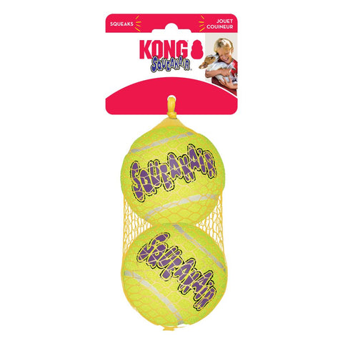 Kong – Air Squeaker Tennis Ball Large 2pcs