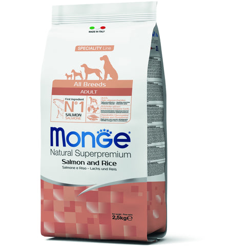 Monge – All Breeds Adult Monoprotein Salmon and Rice