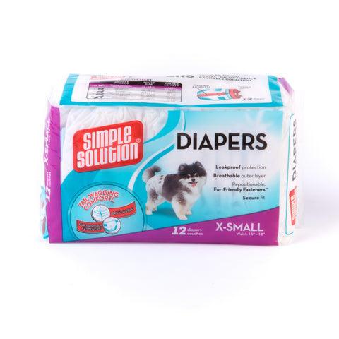 The Bramton Company - Diapers For Dogs Tail-Wagging XS 15"x18" 12pcs - zoofast-shop