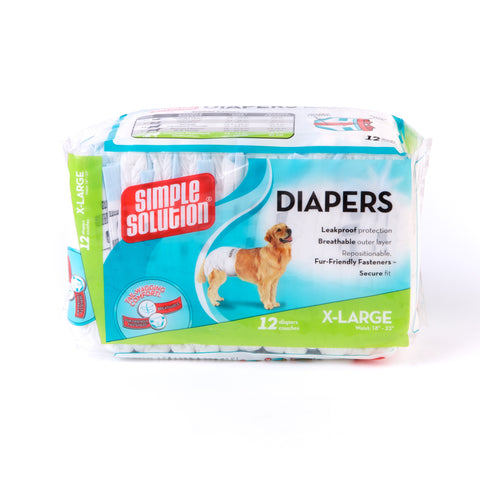 The Bramton Company - Diapers For Dogs Tail-Wagging XL 18"x23" 12pcs - zoofast-shop