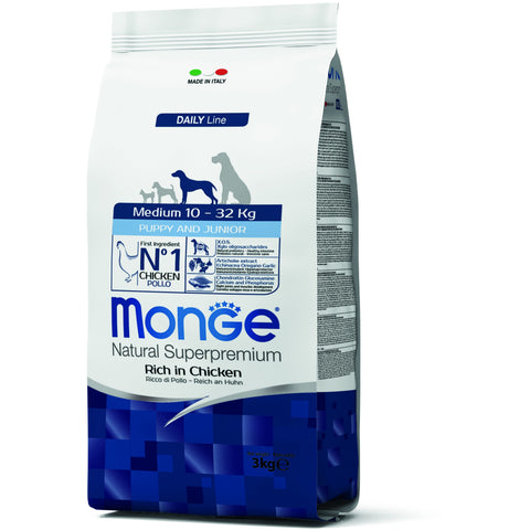 Monge – Daily Line Medium Puppy & Junior Chicken