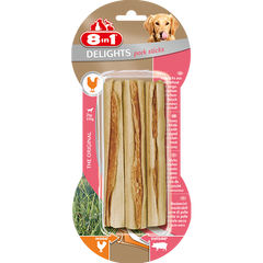 8in1 - Bones Delights Sticks Pork 3pcs - zoofast-shop