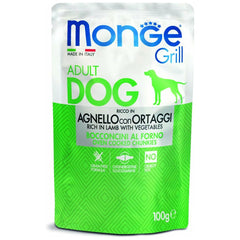 MONGE Grill - Dog Wet Chunkies 100g