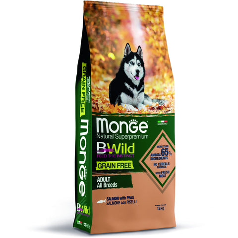 Monge BWild Grain Free – Salmon with Peas All Breeds Adult