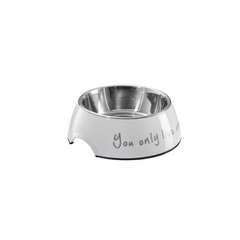 Hunter - Bowl For Dogs Melamine Oxford White-Grey - zoofast-shop