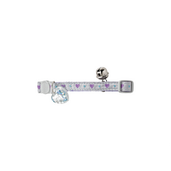 Hunter - Collar For Cat Dots Purple Hearts - zoofast-shop