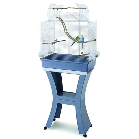 Imac - Cage For Birds Matilda White - Sky Blue - 58cmX38cmX71cm - 143cm - zoofast-shop