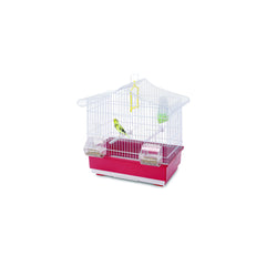 Imac - Cage For Birds Ava White - Red - 42cmX26cmX42cm - zoofast-shop