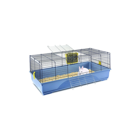 Imac - Cage For Rabbit Easy 120 Blue - Black - 120cmX60cmX46.5cm - zoofast-shop