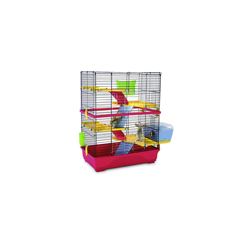 Imac - Cage For Small Animals Gabbia Double 80 Blue - Red - 80cmX48.5cmX104cm - zoofast-shop