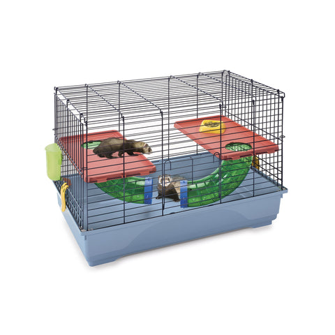 Imac - Cage For Ferret Flat 9 Blue-Red - 80cmX48.5cmX60.5cm - zoofast-shop