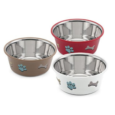Imac - Bowls in Stain. Steel Paw & Bone Cutie Mixed Col. - zoofast-shop