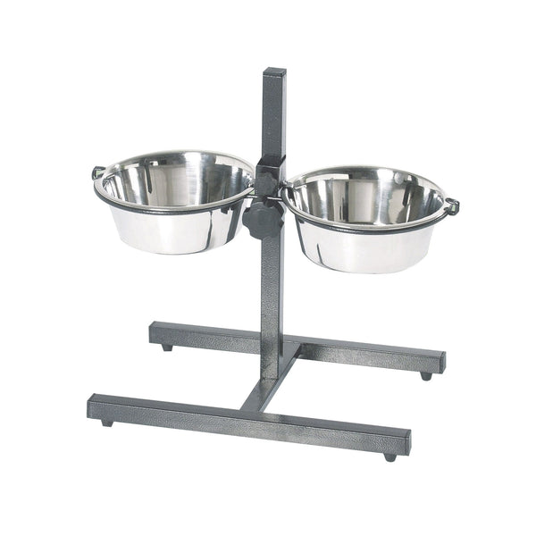 Imac - Bowl Stand 21cm With 2 Stainless Steel Bowls