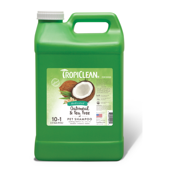 Tropiclean - Shampoo For Dogs & Cats Medicated Oatmeal & Tea Tree