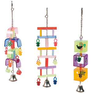 Flamingo – Bird Toy Cage Hanger Acryl-Levels Ass. Colours