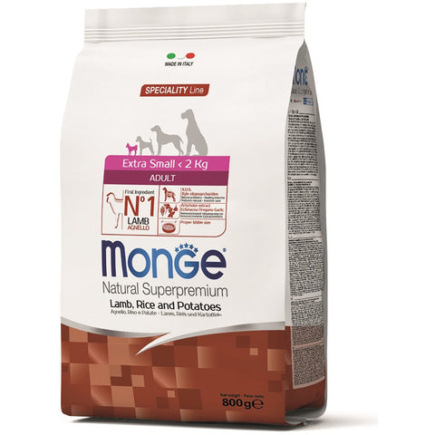 Monge – Speciality Line X-Small Adult Lamb, Rice & Potatoes