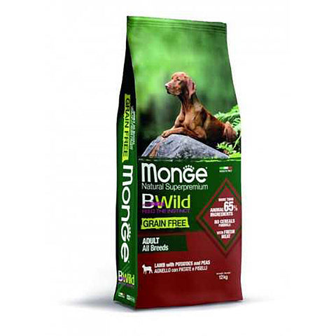 Monge BWild Grain Free – Lamb with Potatoes and Peas All Breeds Adult