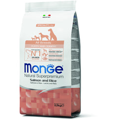 Monge – Monoprotein All Breeds Puppy & Junior Salmon and Rice