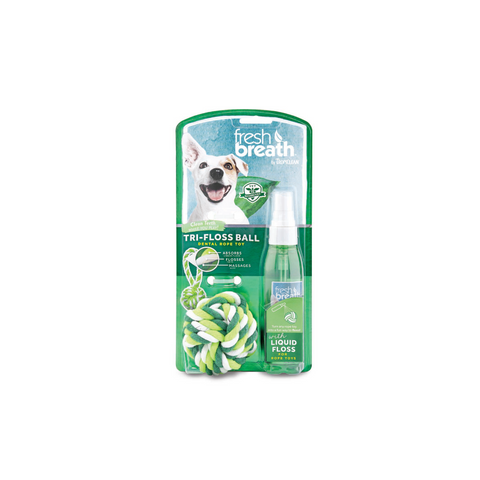 Tropiclean - Liquid Floss & Trifloss Ball For Small Dogs 118ml - zoofast-shop