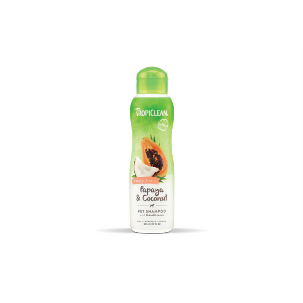 Tropiclean - Shampoo For Dogs & Cats 2in1 Papaya & Coconut