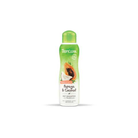 Tropiclean - Shampoo For Dogs & Cats 2in1 Papaya & Coconut - zoofast-shop