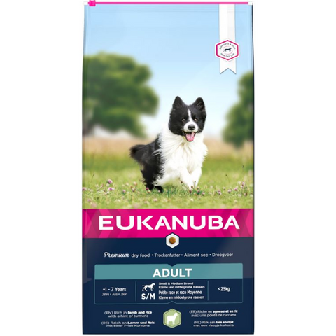 Eukanuba – Small & Medium Adult Lamb & Rice Dry Food