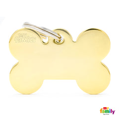My Family – Basic ID Tag Chromed and Golden Brass