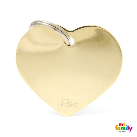 My Family – Basic ID Tag Chromed and Golden Brass
