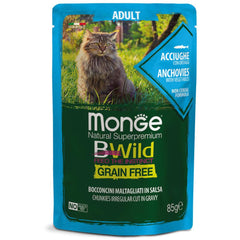 Monge BWild Grain Free – Gravy Anchovies With Vegetables Adult 85g