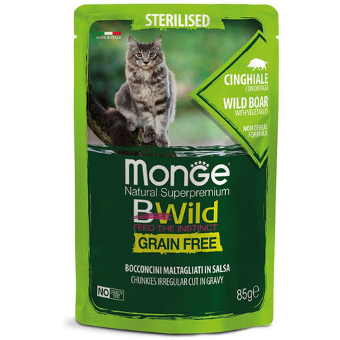 Monge BWild Grain Free – Gravy Wild Boar with Vegetables Sterilised 85g