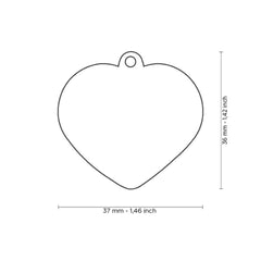 MyFamily - Shine "Big Heart Gold Glitter" ID Tag